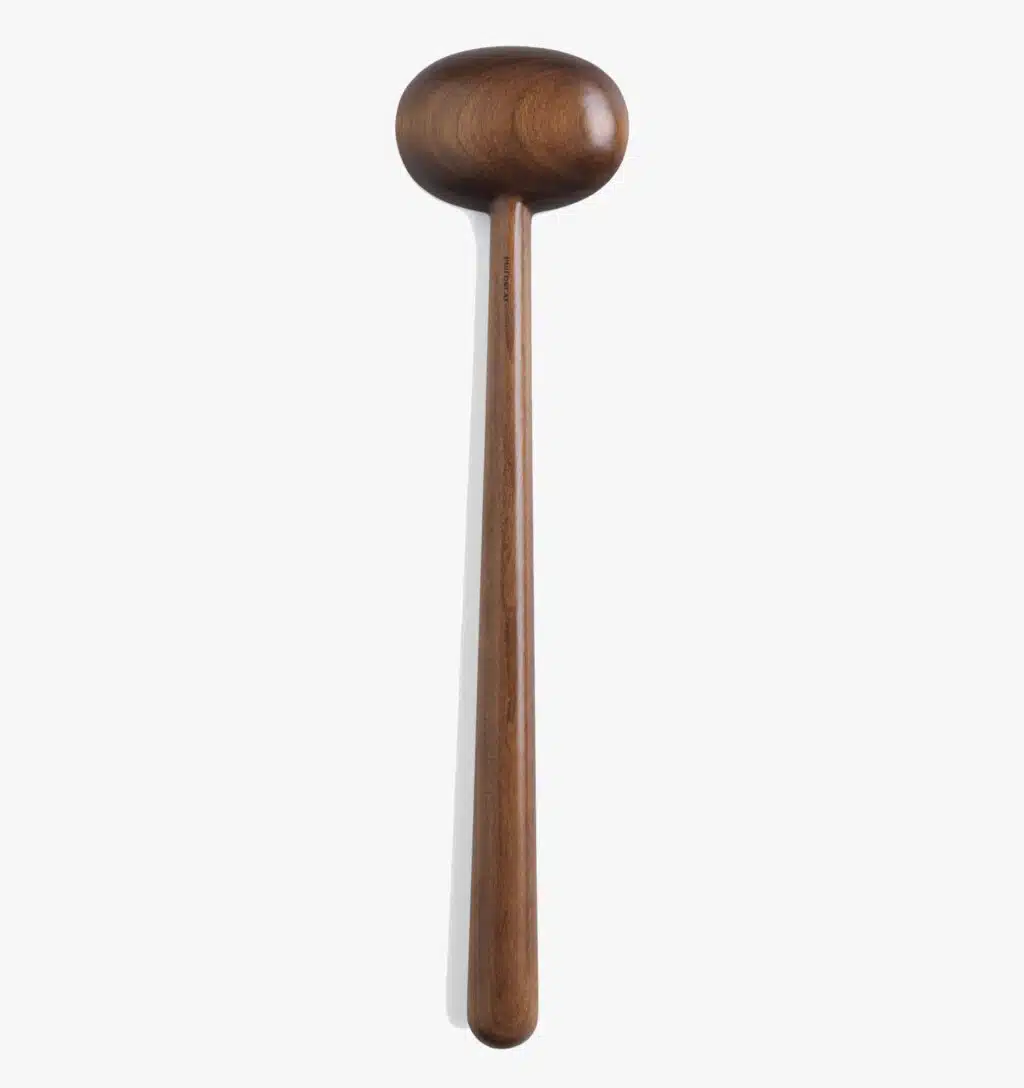 Salad serving spoon in cherry wood from Jersey collection from Puiforcat.