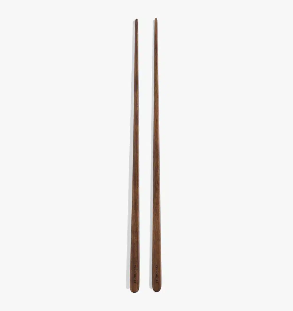 Pair of chopsticks in cherry wood from Jersey collection from Puiforcat.